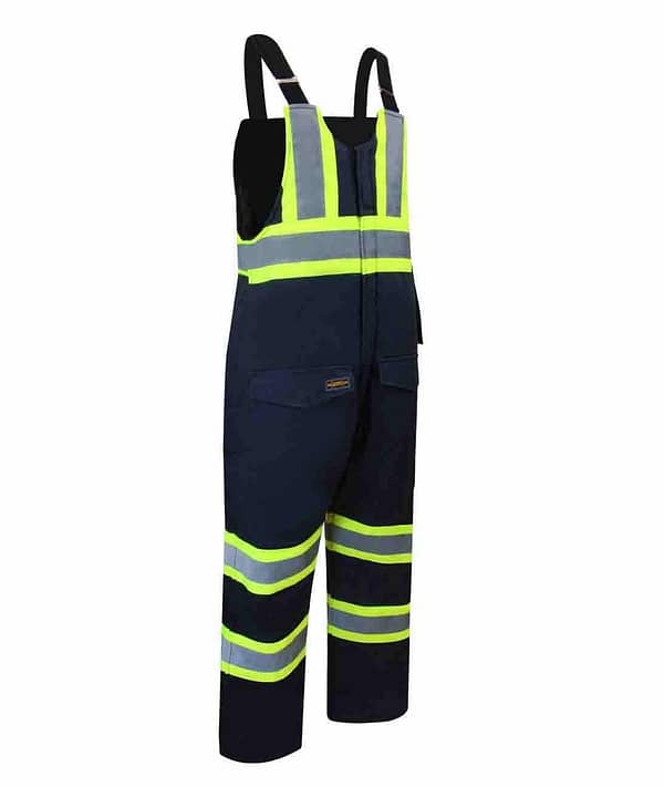 DUCK COTTON INSULATED BIB PANTS WITH ZIPPER ON THE LEGS AND REFLECTIVE STRIPES - Image 2